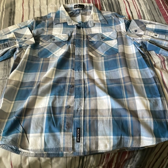 Blue Rocawear button down shirt - Picture 1 of 3